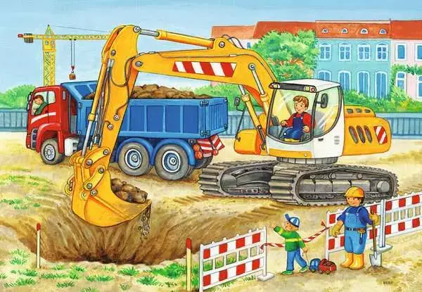 Ravensberger Matratzen Kinderpuzzle ab 3 Jahren - Baustelle und Bauernhof - 12 Teile Saisonschlussverkauf