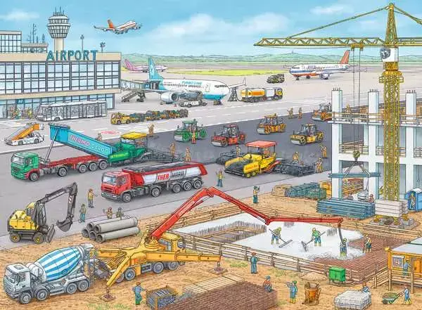 Ravensberger Matratzen Kinderpuzzle ab 6 Jahren - Baustelle am Flughafen - 100 Teile Bestseller