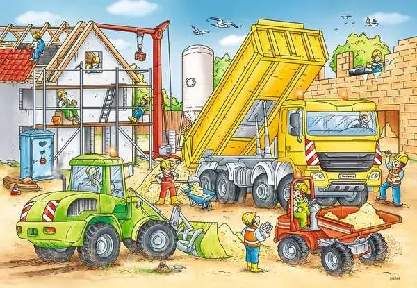 Ravensberger Matratzen Kinderpuzzle ab 4 Jahren - Viel zu tun auf der Baustelle - 24 Teile Tiefpreis