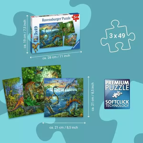 Ravensberger Matratzen Kinderpuzzle ab 5 Jahren - Faszination Dinosaurier - 49 Teile Black Friday