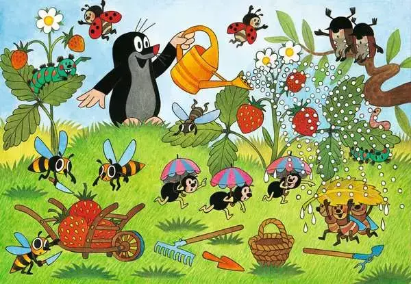 Ravensberger Matratzen Kinderpuzzle ab 4 Jahren - Der Maulwurf im Garten - 24 Teile Kostenloser Versand international