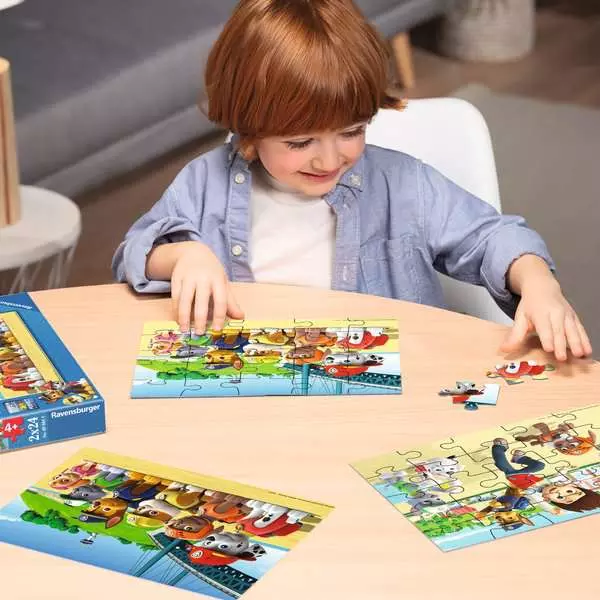 Ravensberger Matratzen Kinderpuzzle ab 4 Jahren - Heldenhafte Hunde - 24 Teile 2025