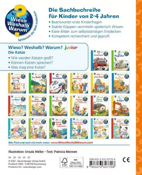 Ravensberger Matratzen Ravensburger Wieso? Weshalb? Warum? junior, Band 21: Die Katze Verkauf