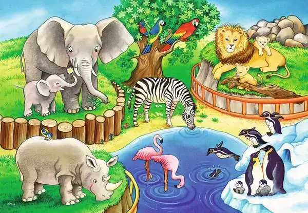 Ravensberger Matratzen Kinderpuzzle ab 3 Jahren - Tiere im Zoo - 12 Teile Meist gekauft