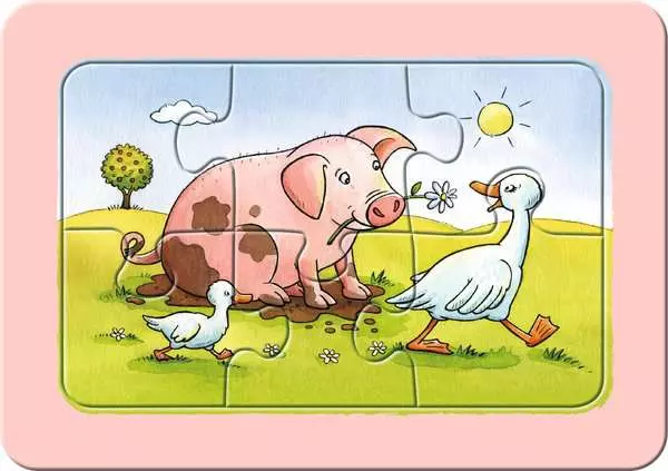 Ravensberger Matratzen Kinderpuzzle ab 2 Jahren - Gute Tierfreunde - 6 Teile Valentinstagsangebot