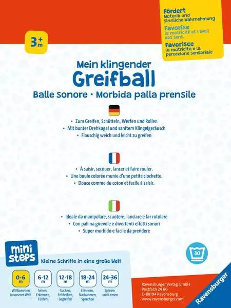 Ravensberger Matratzen Mein klingender Greifball - Babyspielzeug ab 3 Monaten Bis zu 55% Rabatt