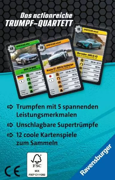 Ravensberger Matratzen Sports-Cars - Kartenspiel ab 7 Jahren Kostenloser Versand international