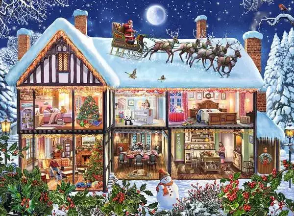 Ravensberger Matratzen Kinderpuzzle ab 6 Jahren - Weihnachten zu Hause - 100 Teile Rabatt