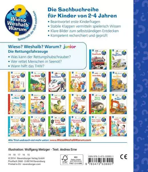 Ravensberger Matratzen Ravensburger Wieso? Weshalb? Warum? junior, Band 23: Die Rettungsfahrzeuge Tägliche Deals