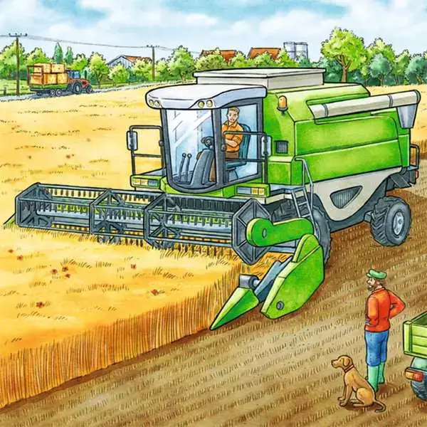 Ravensberger Matratzen Kinderpuzzle ab 5 Jahren - Große Landmaschinen - 49 Teile Begrenzte Freigabe