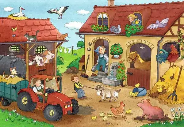 Ravensberger Matratzen Kinderpuzzle ab 3 Jahren - Fleißig auf dem Bauernhof - 12 Teile Fabrikladen
