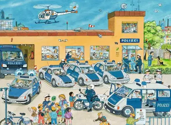 Ravensberger Matratzen Kinderpuzzle ab 6 Jahren - Polizeirevier - 100 Teile Im Verkauf