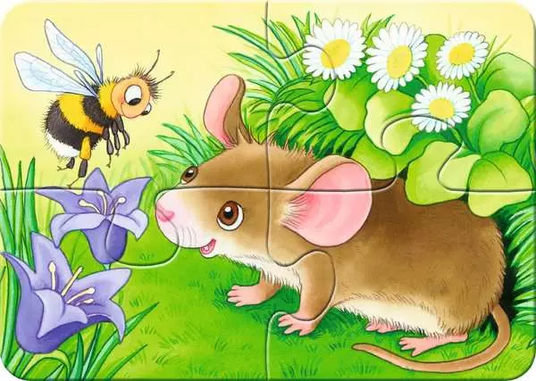 Ravensberger Matratzen Kinderpuzzle ab 2 Jahren - Süße Gartenbewohner - 2 + 4 + 6 + 8 Teile zollfrei