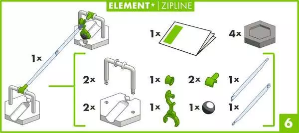 Ravensberger Matratzen GraviTrax Element Zipline - Kugelbahn-Erweiterung für Kinder ab 8 Jahren Online