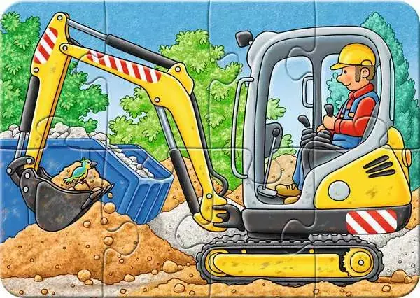 Ravensberger Matratzen Kinderpuzzle ab 2 Jahren - Bei der Arbeit - 2 + 4 + 6 + 8 Teile Fabrikverkauf