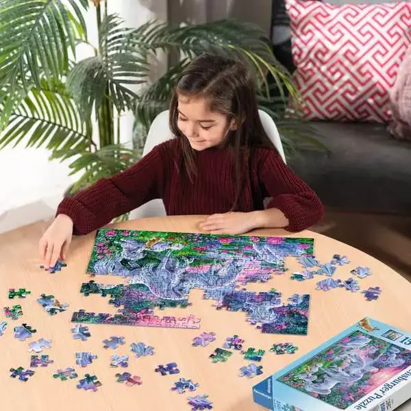 Ravensberger Matratzen Kinderpuzzle ab 7 Jahren - Einhörner im Abendrot - 150 Teile Fabrik Onlineshop