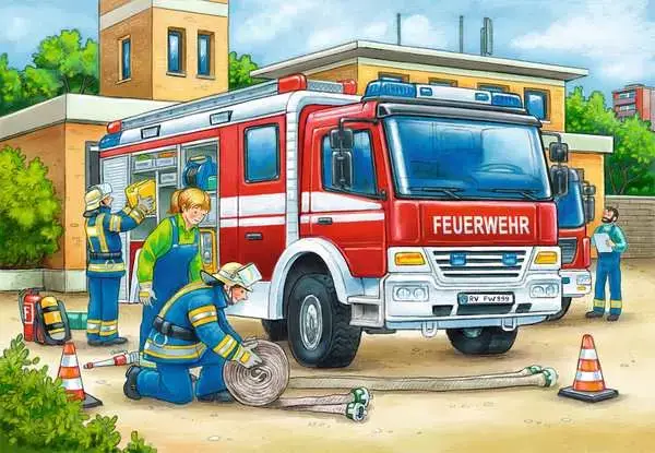 Ravensberger Matratzen Kinderpuzzle ab 3 Jahren - Polizei und Feuerwehr - 12 Teile Fabrikpreis