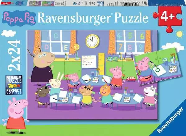 Ravensberger Matratzen Kinderpuzzle ab 4 Jahren - Peppa in der Schule - 24 Teile Versandkostenfrei