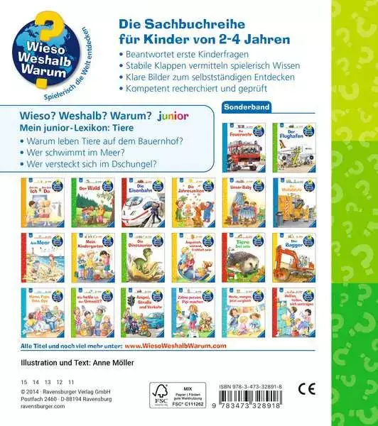 Ravensberger Matratzen Ravensburger Wieso? Weshalb? Warum? Mein junior-Lexikon: Tiere Vierteljährliche Förderung
