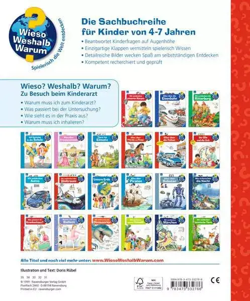 Ravensberger Matratzen Ravensburger Wieso? Weshalb? Warum?, Band 9: Zu Besuch beim Kinderarzt Günstiger Verkauf