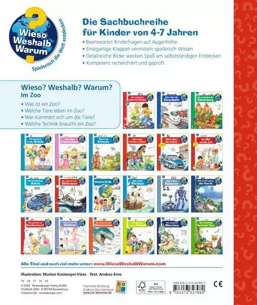 Ravensberger Matratzen Ravensburger Wieso? Weshalb? Warum?, Band 45: Im Zoo Vatertagsangebot
