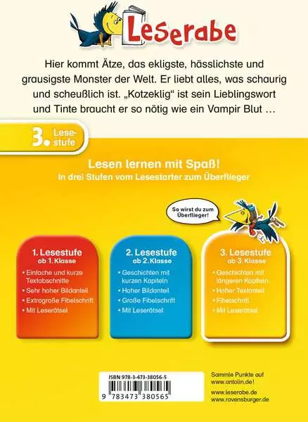 Ravensberger Matratzen Leserabe - 3. Lesestufe: Ätze, das Tintenmonster Zeitlich begrenztes Angebot