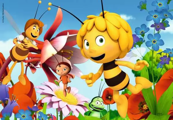 Ravensberger Matratzen Kinderpuzzle ab 3 Jahren - Biene Maja auf der Blumenwiese - 12 Teile Riesige Rabatte