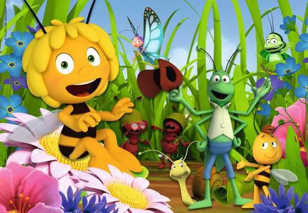 Ravensberger Matratzen Kinderpuzzle ab 3 Jahren - Biene Maja auf der Blumenwiese - 12 Teile Riesige Rabatte