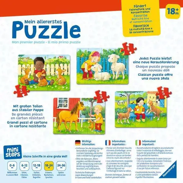Ravensberger Matratzen Ravensburger Mein allererstes Puzzle: Streichelzoo Kostenloser Versand international