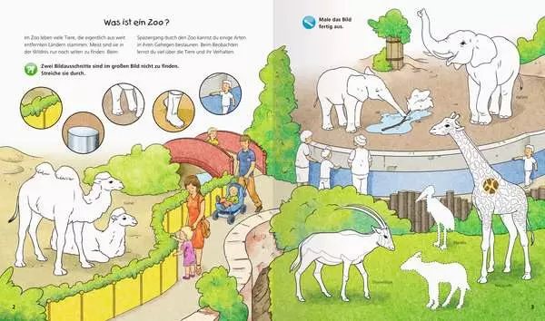 Ravensberger Matratzen Ravensburger Wieso? Weshalb? Warum? aktiv-Heft: Im Zoo Günstig kaufen