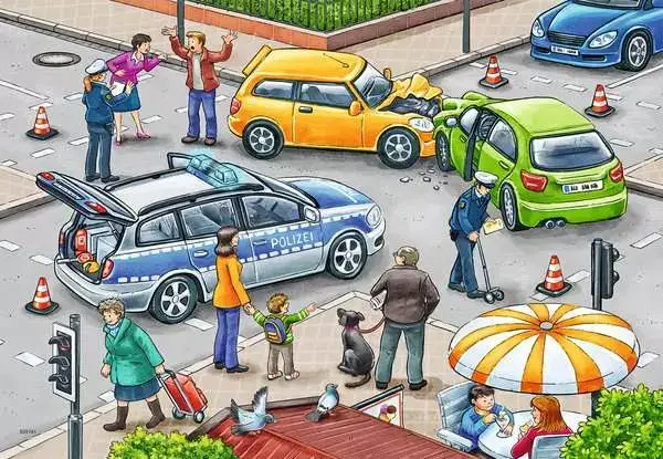 Ravensberger Matratzen Kinderpuzzle ab 3 Jahren - Mit Blaulicht unterwegs - 12 Teile Top Angebot