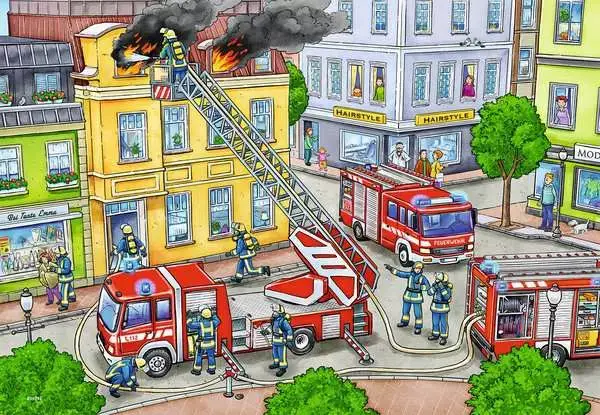 Ravensberger Matratzen Kinderpuzzle ab 3 Jahren - Mit Blaulicht unterwegs - 12 Teile Top Angebot
