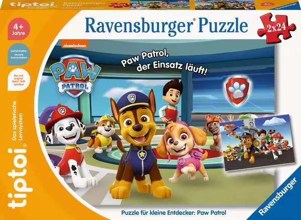 Ravensberger Matratzen Kinderpuzzle ab 4 Jahren - tiptoi® Puzzle für kleine Entdecker: Paw Patrol - 24 Teile Letzte 3 Tage