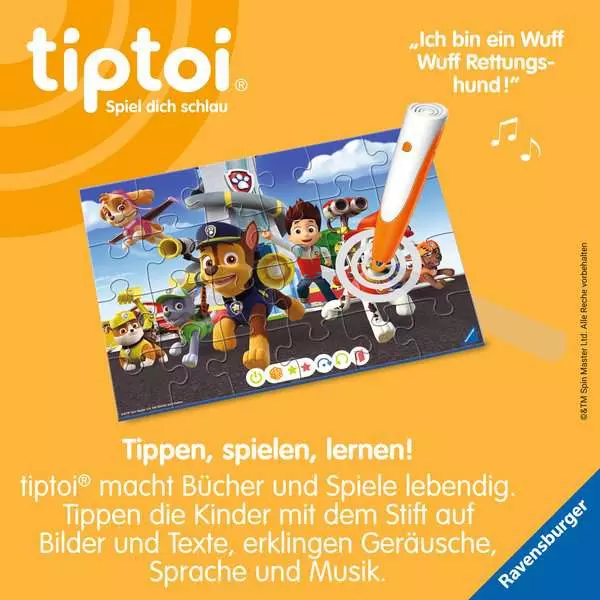 Ravensberger Matratzen Kinderpuzzle ab 4 Jahren - tiptoi® Puzzle für kleine Entdecker: Paw Patrol - 24 Teile Letzte 3 Tage