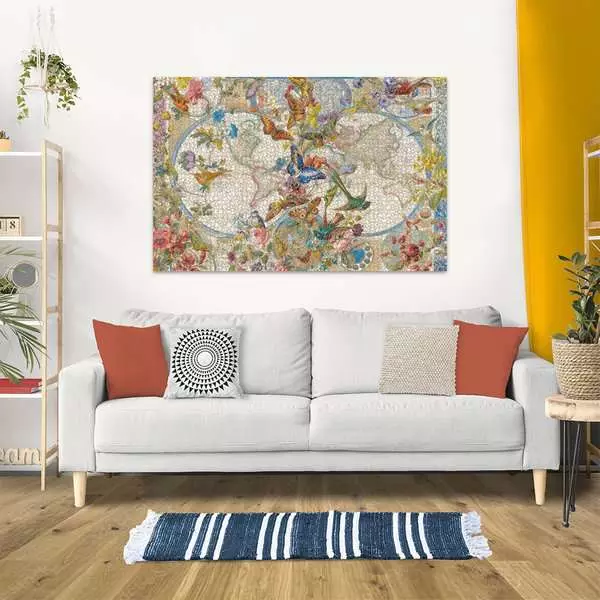 Ravensberger Matratzen Puzzle 3000 Teile - Weltkarte mit Schmetterlingen Sonderangebot der Fabrik