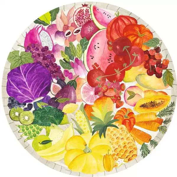 Ravensberger Matratzen Puzzle 500 Teile - Circle of Colors - Fruits & Vegetables 50% Rabatt mit kostenlosem Versand