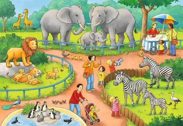 Ravensberger Matratzen Kinderpuzzle ab 4 Jahren - Ein Tag im Zoo - 24 Teile Clearance-Verkauf