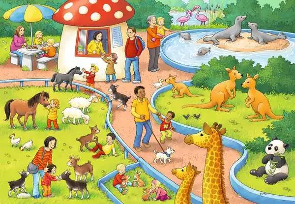 Ravensberger Matratzen Kinderpuzzle ab 4 Jahren - Ein Tag im Zoo - 24 Teile Clearance-Verkauf