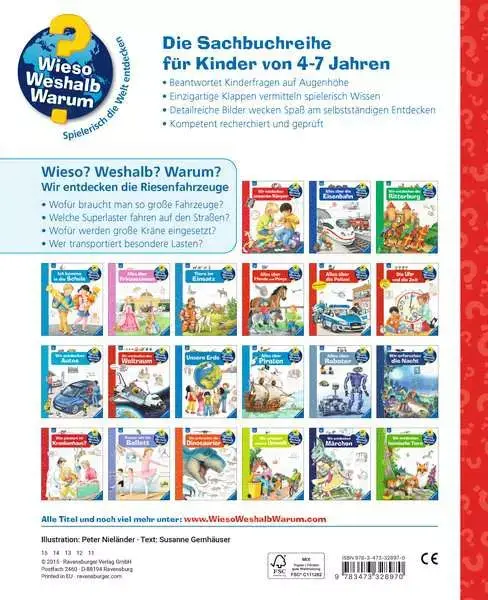 Ravensberger Matratzen Ravensburger Wieso? Weshalb? Warum?, Band 6: Wir entdecken die Riesenfahrzeuge Letzte 2 Tage
