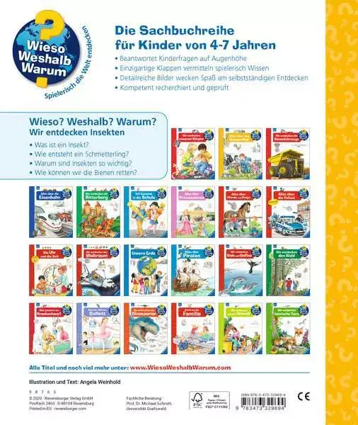 Ravensberger Matratzen Ravensburger Wieso? Weshalb? Warum?, Band 39: Wir entdecken Insekten 50% Rabatt mit kostenlosem Versand