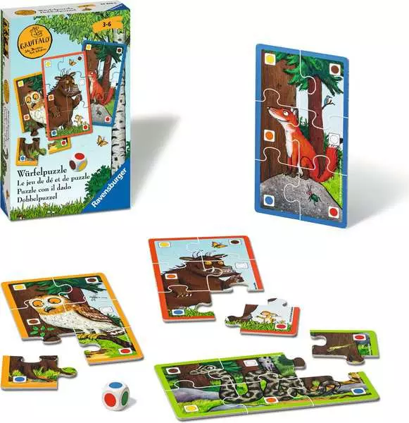 Ravensberger Matratzen Der Grüffelo Würfelpuzzle - Reisespiel ab 3 Jahren Kostenloser Versand international