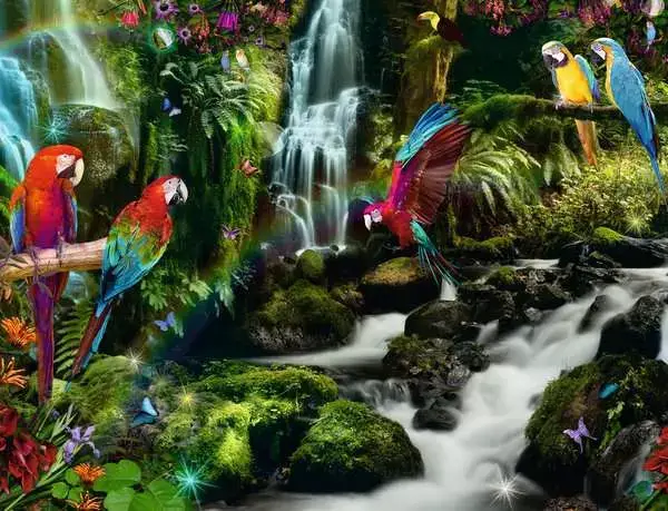 Ravensberger Matratzen Puzzle 2000 Teile - Bunte Papageien im Dschungel Angebote