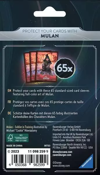 Ravensberger Matratzen Disney Lorcana: Aufstieg der Flutgestalten - Kartenhüllen Mulan Schlussverkauf