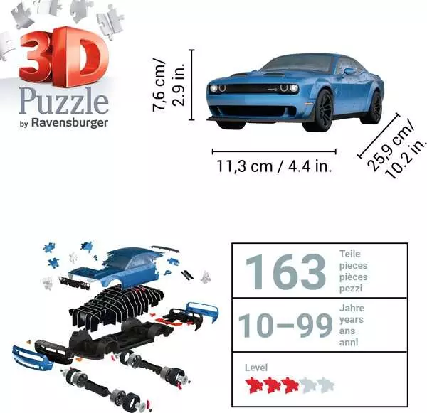 Ravensberger Matratzen 3D Puzzle Dodge Challenger SRT Hellcat Redeye Widebody Kostenloser Versand