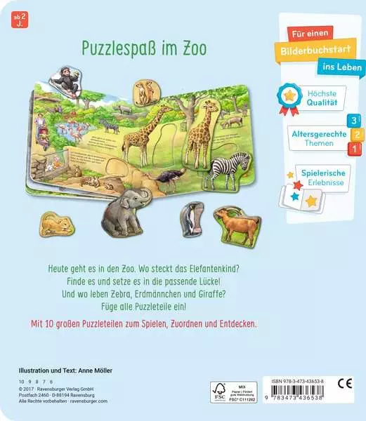 Ravensberger Matratzen Mein großes Puzzle-Spielbuch: Zoo Rabatt
