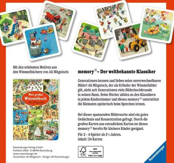 Ravensberger Matratzen Meine schönsten Wimmelbilder memory® - Kinderspiel ab 2 Jahren Auslauf
