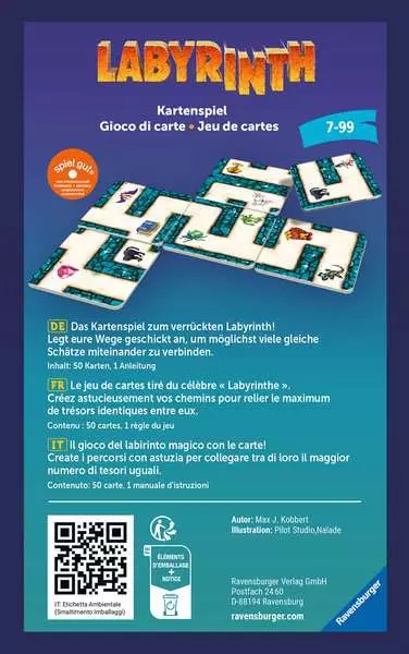 Ravensberger Matratzen Labyrinth Kartenspiel - Reisespiel ab 7 Jahren Günstiger Verkauf
