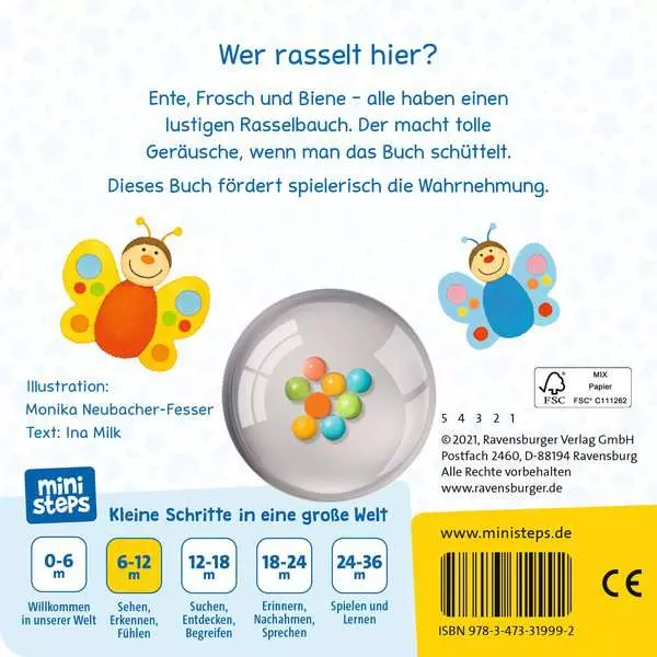 Ravensberger Matratzen ministeps: Meine bunten Ri-Ra-Rasseltiere Online Shopping