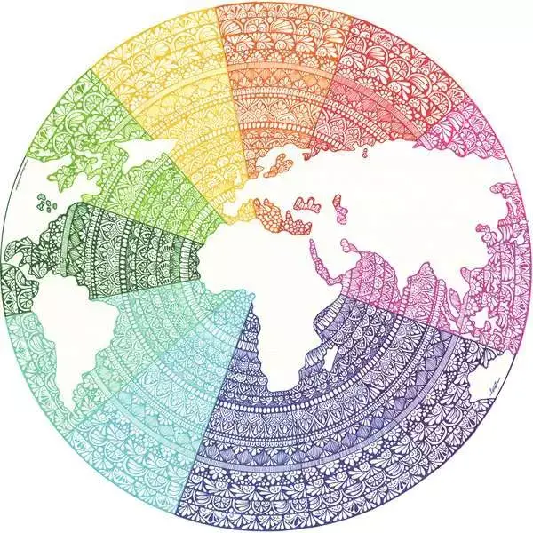 Ravensberger Matratzen Puzzle 500 Teile - Circle of Colors - Mandala Riesige Ersparnisse