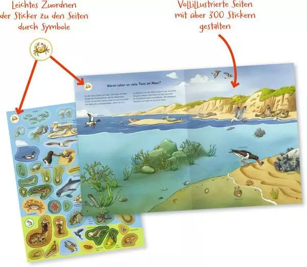 Ravensberger Matratzen Ravensburger Wieso? Weshalb? Warum? Stickerheft: Heimische Tiere Super Sparpreis